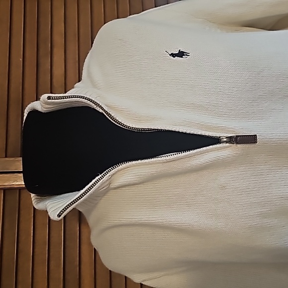 POLO Ralph Lauren  men's 100% cotton 1/4 zipper kint sweater - Picture 7 of 10